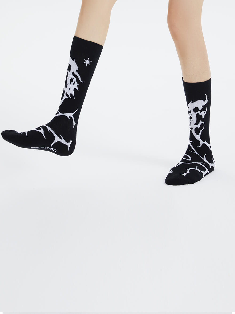 MUKTANK Sports Deconstruction Black Socks