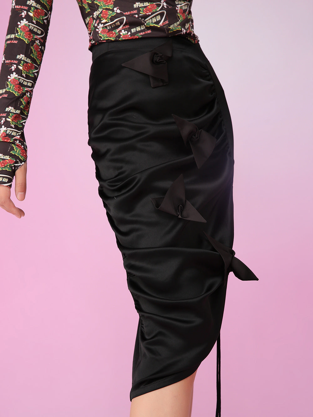 MUKZIN Slim Pleating OL Style Irregular Design Skirts