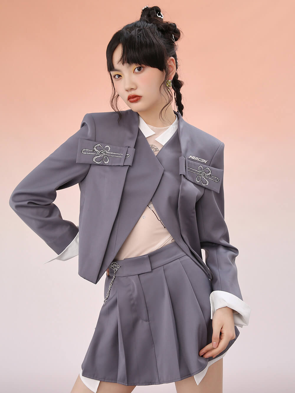 MUKZIN Suit Pleated Skirt