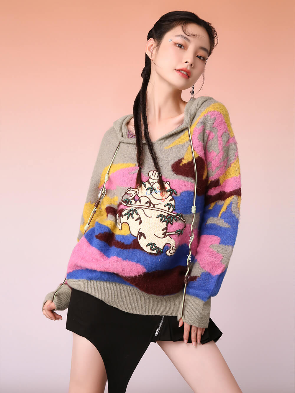 MUKZIN Trendy Color Casual Hooded Sweater