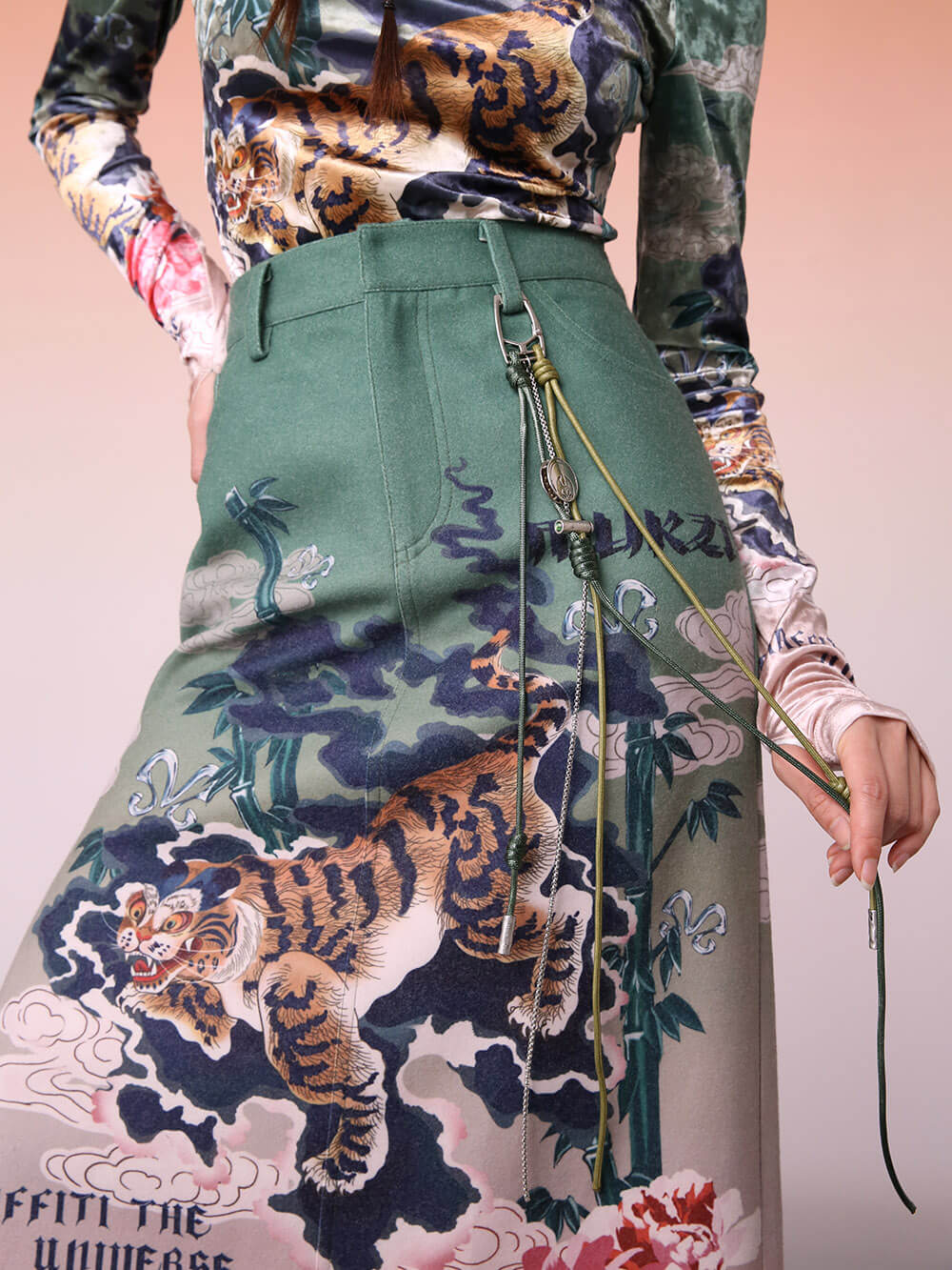 MUKZIN Printing A-Shaped Skirt