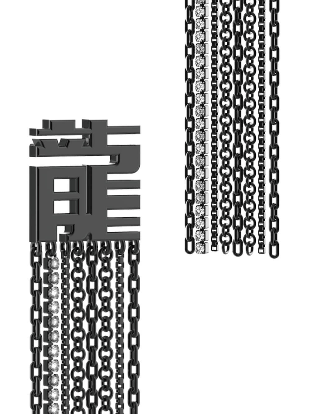 MUKTANK X Mandarin Zan Club Grey Dragon Fringe Earring