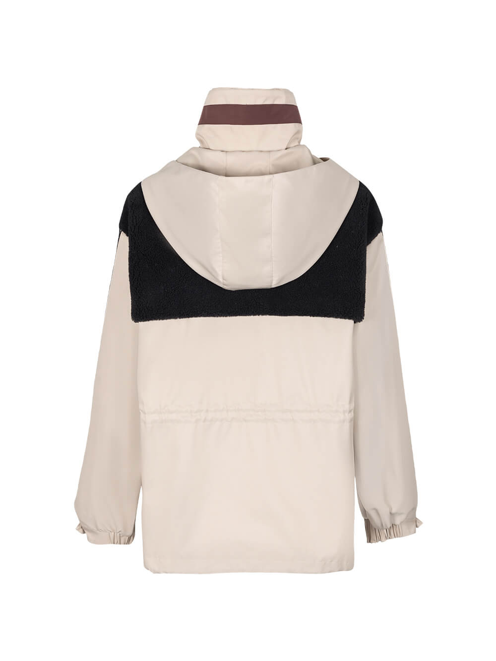 MUKZIN Mid-Length Loose-Fit Brown Jacket
