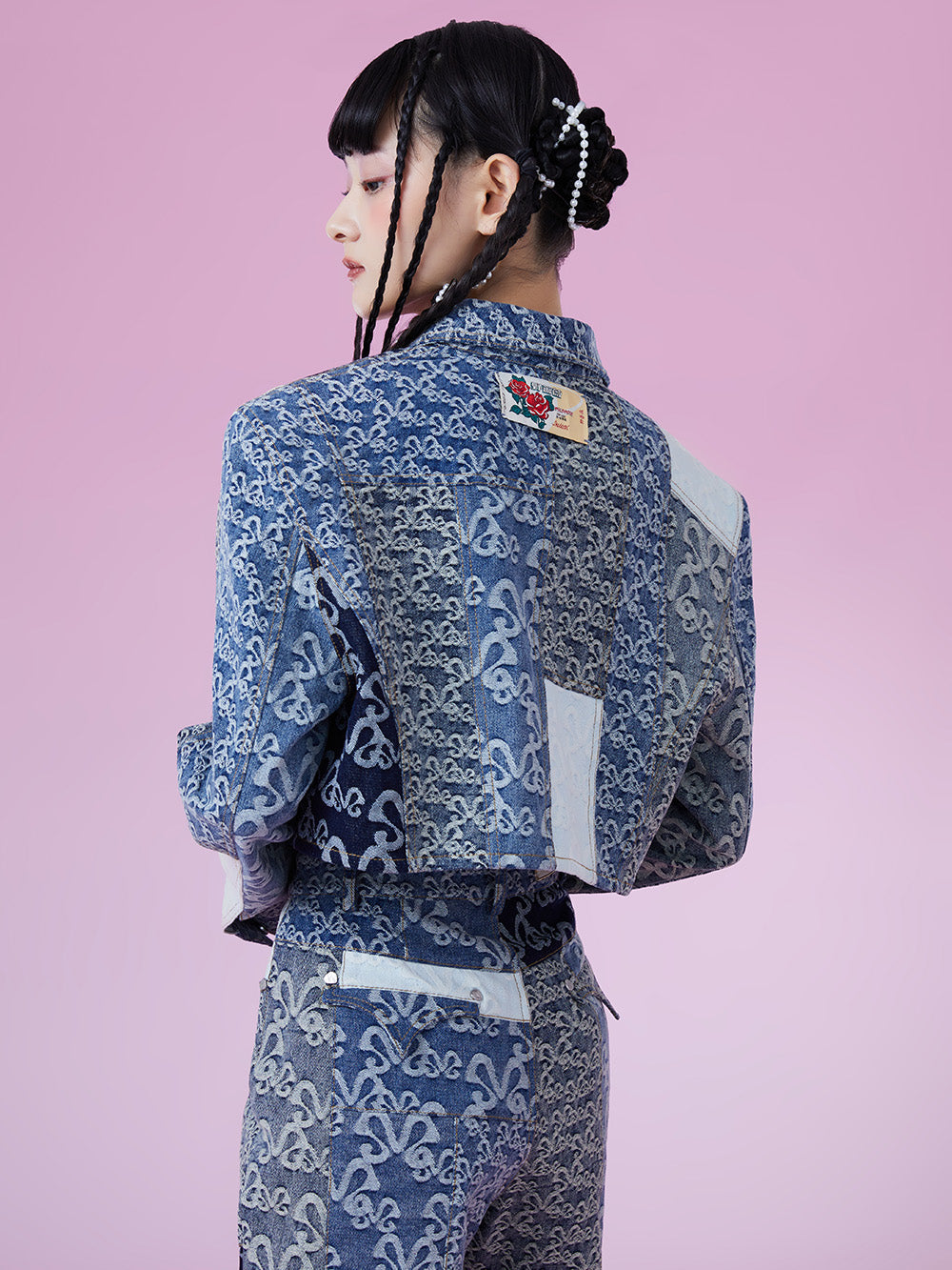 MUKZIN Denim Jacquard Suit Lapel Original High-Quantity Outerwears