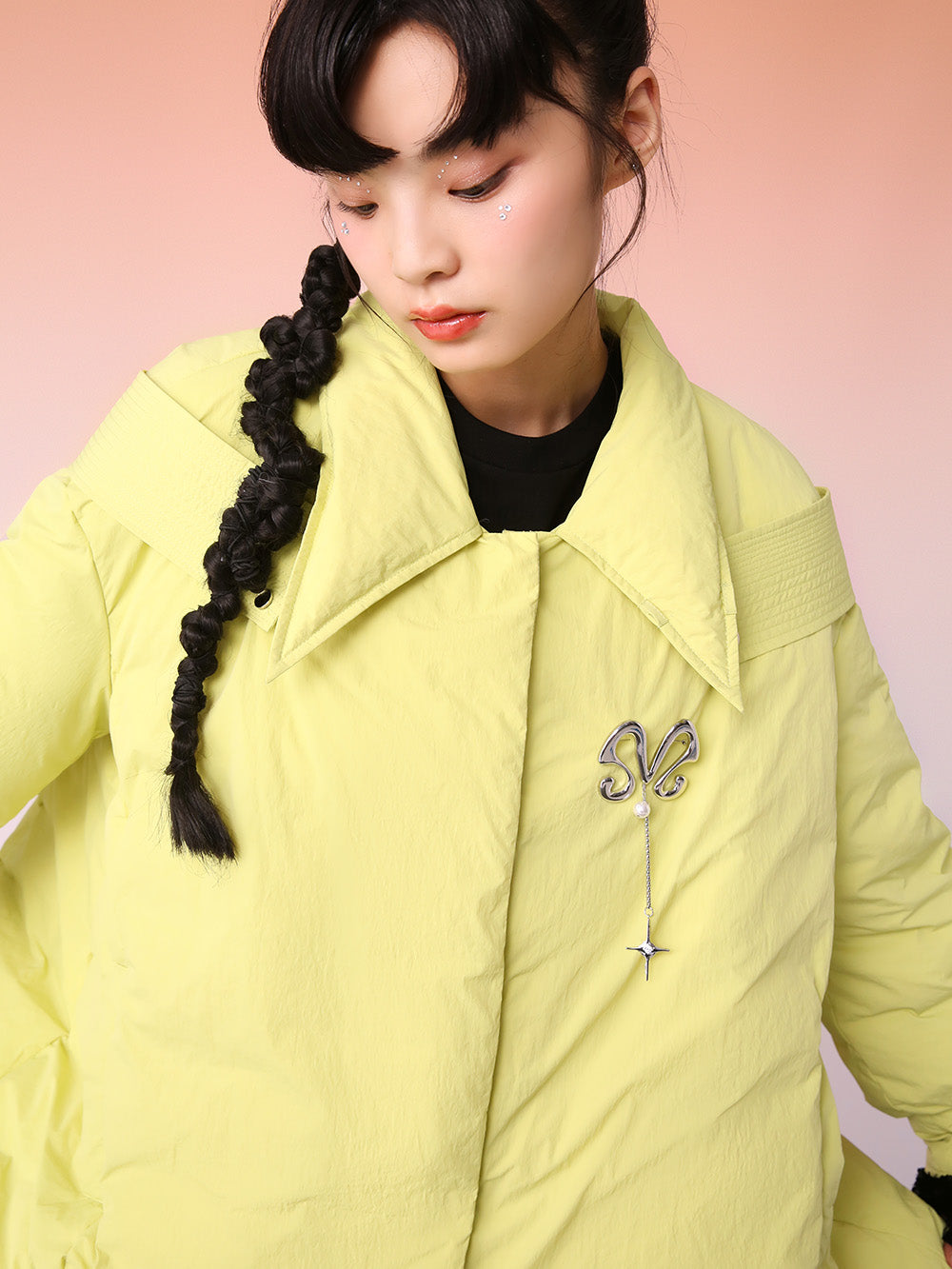 MUKZIN Cute Style A-line Yellow Down Jacket