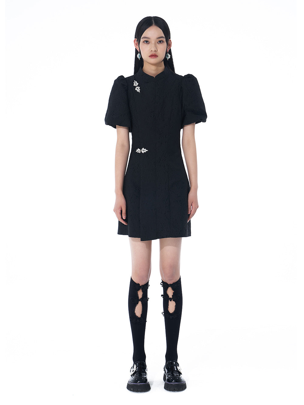 MUKTANK Black Princess Sleeve Modified Dress