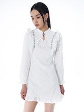MUKTANK White French Puff Sleeve Dress