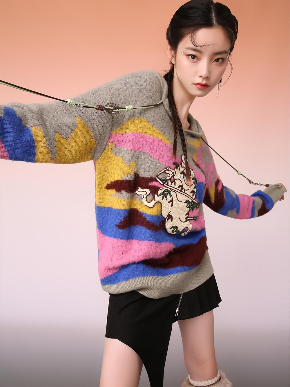 MUKZIN Trendy Color Casual Hooded Sweater