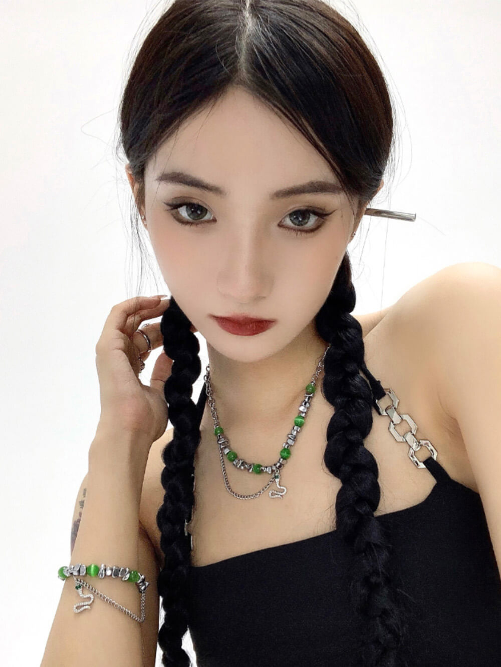 MUKTANK X WHITEHOLE Snake Beaded Necklace