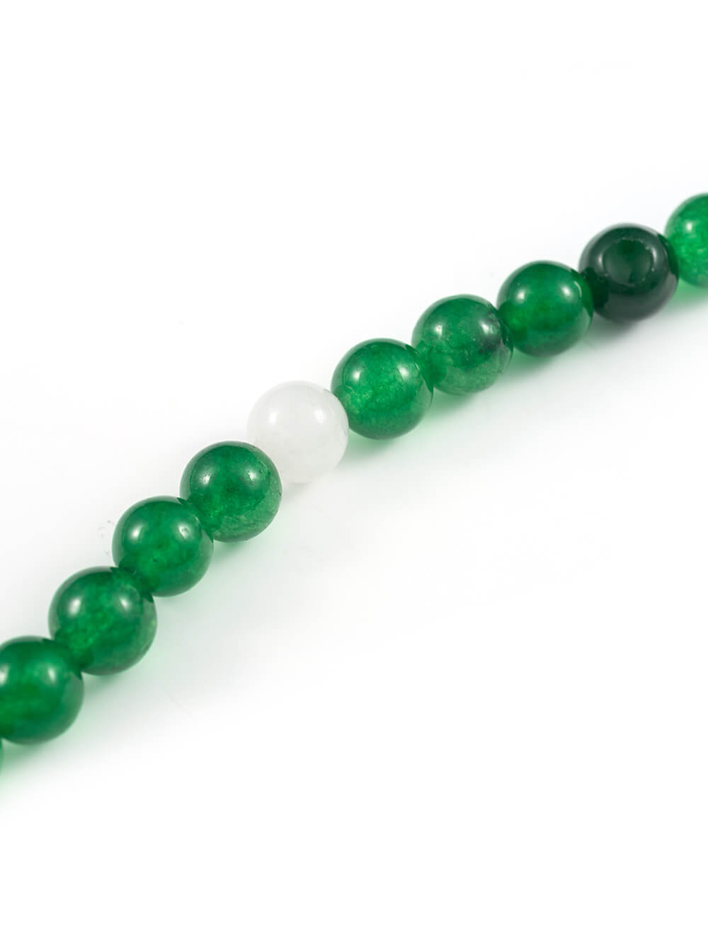 MUKTANK×BLUE Green Love Word Jade Necklace