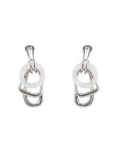 MUKTANK Millennium White Quartzite Jade Hoop Earrings