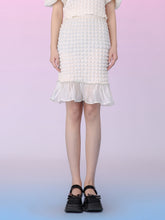 MUKZIN Off-White Lotus Leaf Hem Skirt