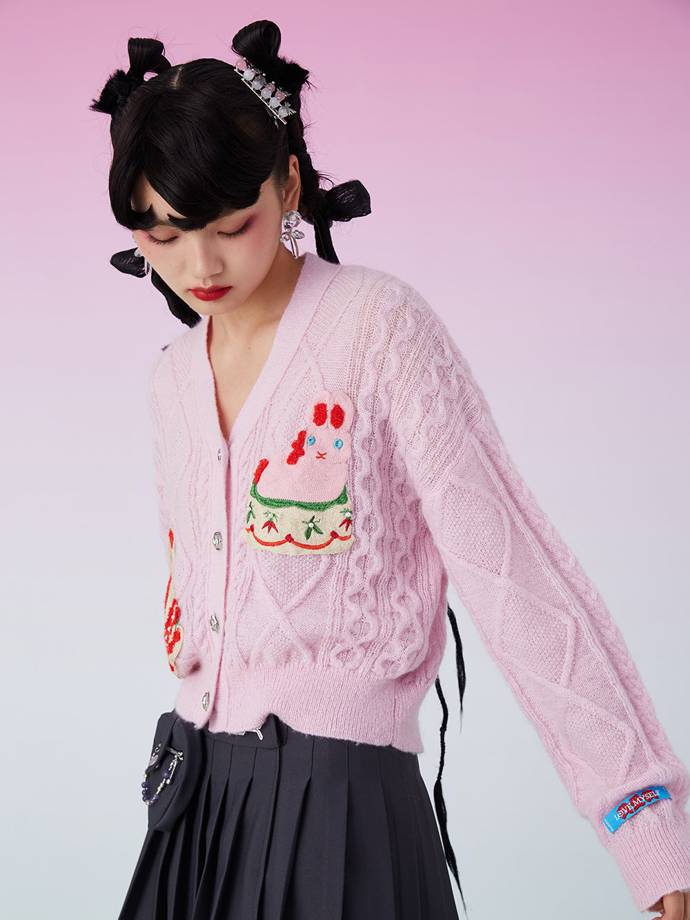 MUKZIN Spring Commute Pink Cardigan