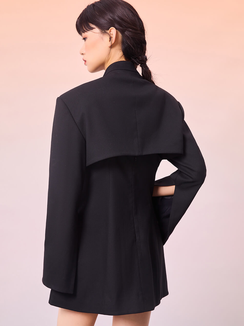 MUKZIN Black Two Piece Irregular Dress