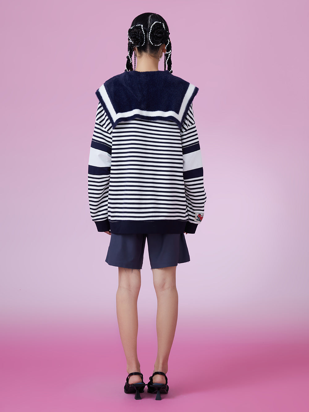 MUKZIN Stripe Casual Loose Fit Unique All-match Hoodie