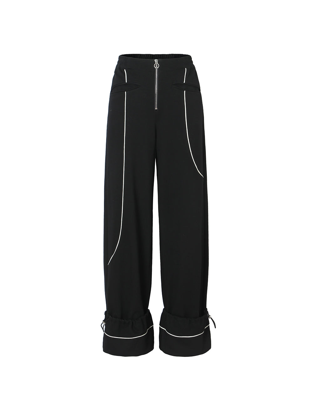 MUKTANK×WESAME Fashion All-match Irregular Color Contrast Pants