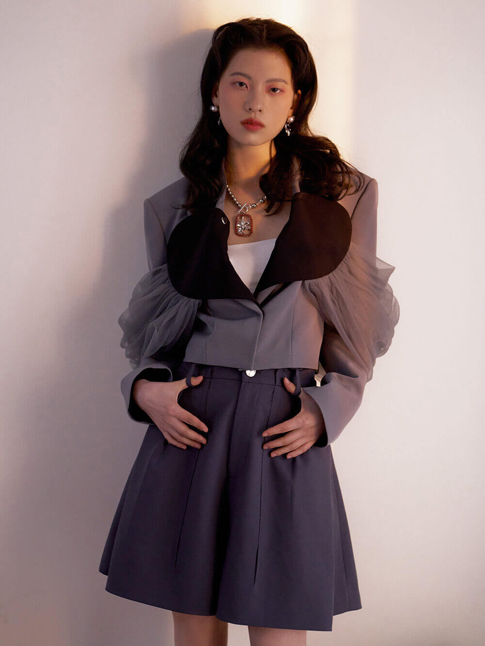 MUKZIN Grey Heart Blazer