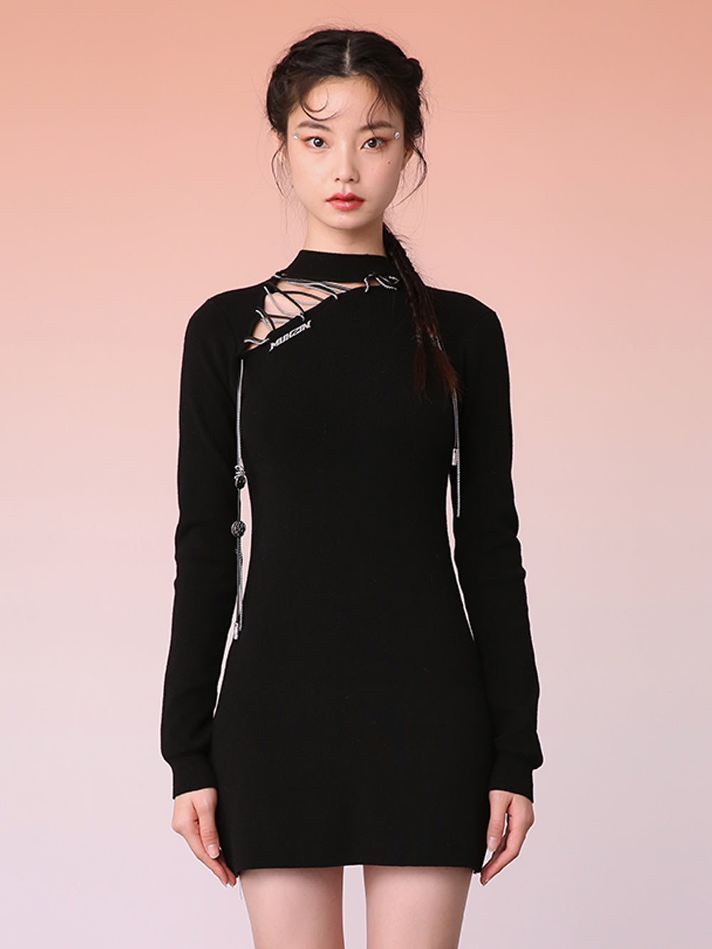 MUKZIN Plain Look-thin Long Sleeve Short Charming Dresses