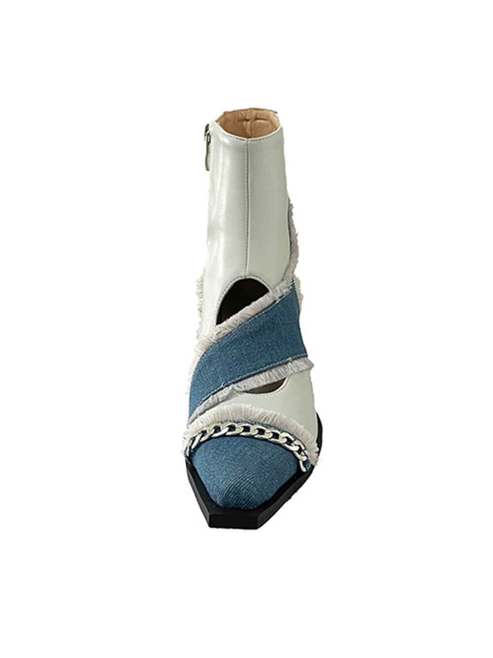 MUKTANK Χ AZ43 2022 Denim Stitching Chain Hollow Boots 930