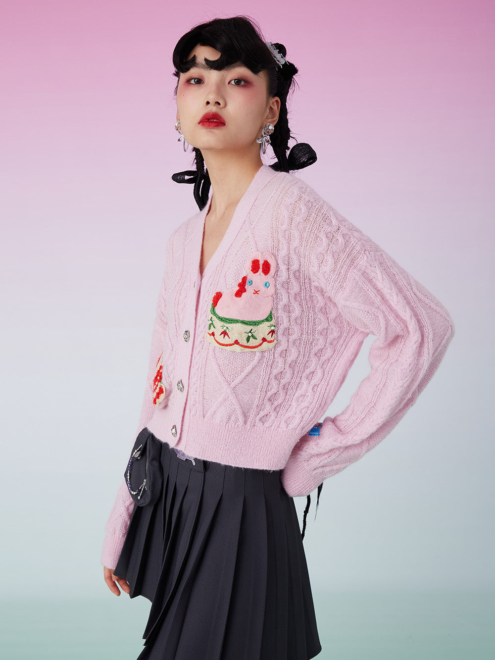MUKZIN Spring Commute Pink Cardigan