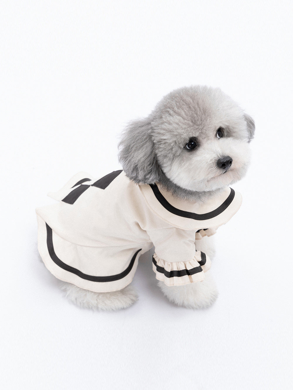 MUKTANK×TAORAE Ruffled Color Matching Circus Puppy Padded Clothes