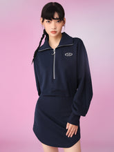 MUKZIN Short Original Trend Simple Navy Nlue Dresses