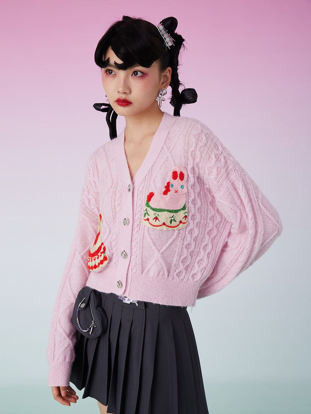 MUKZIN Spring Commute Pink Cardigan