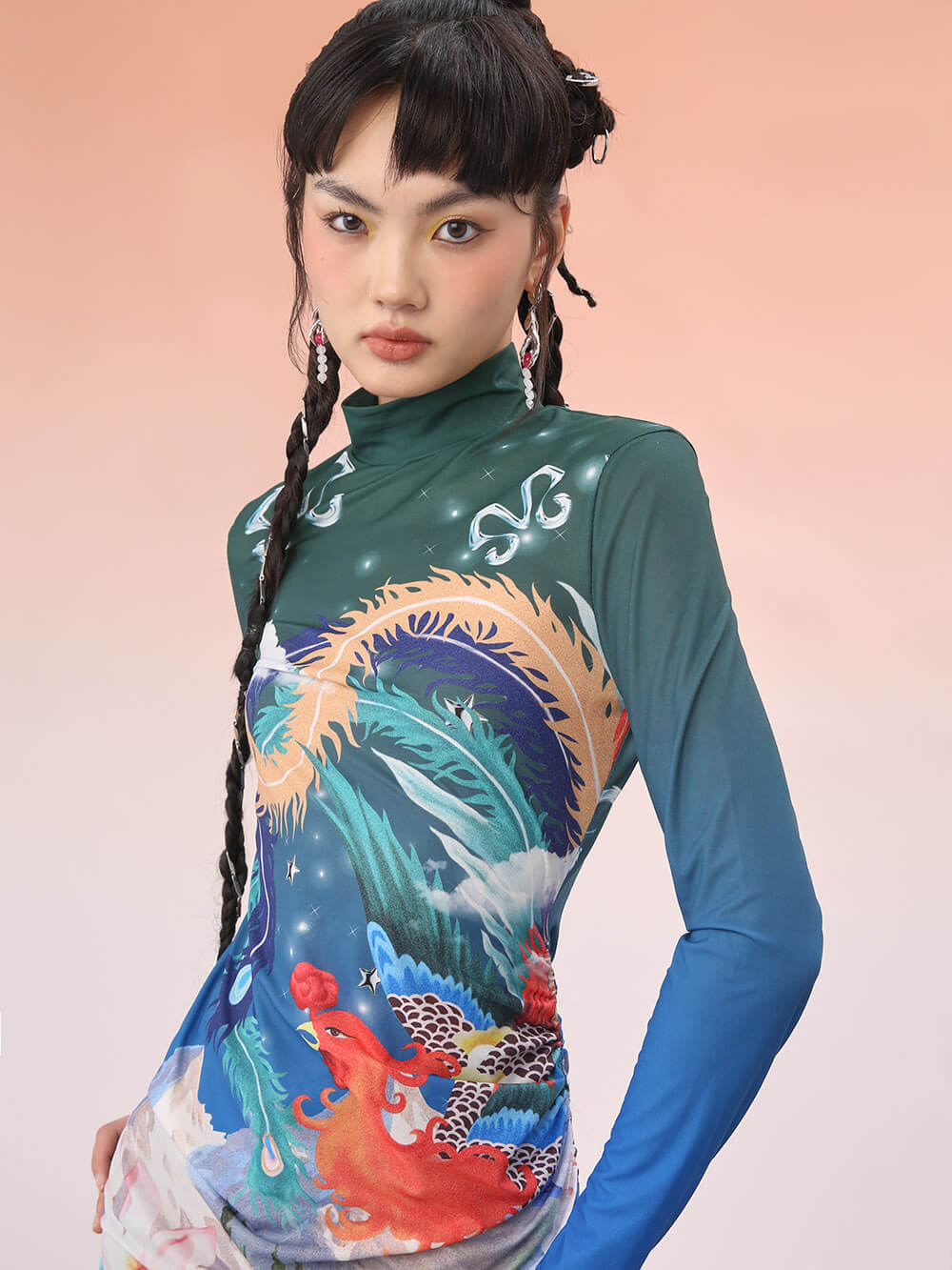 MUKZIN Shift Print Bottoming Dress