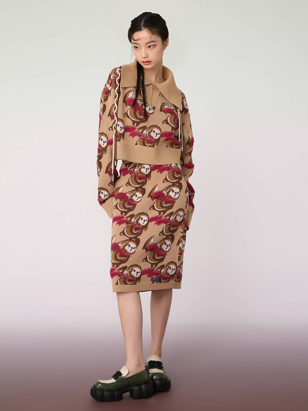 MUKZIN H-Shape With Cute Printing Skirt