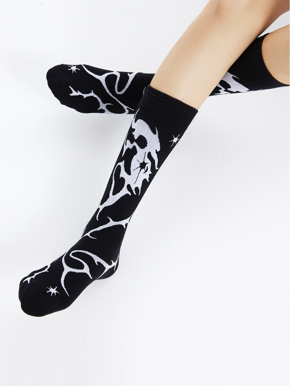 MUKTANK Sports Deconstruction Black Socks