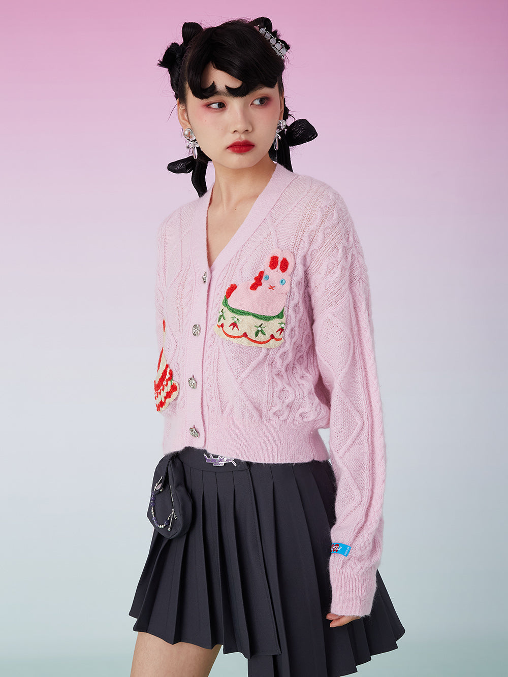 MUKZIN Spring Commute Pink Cardigan