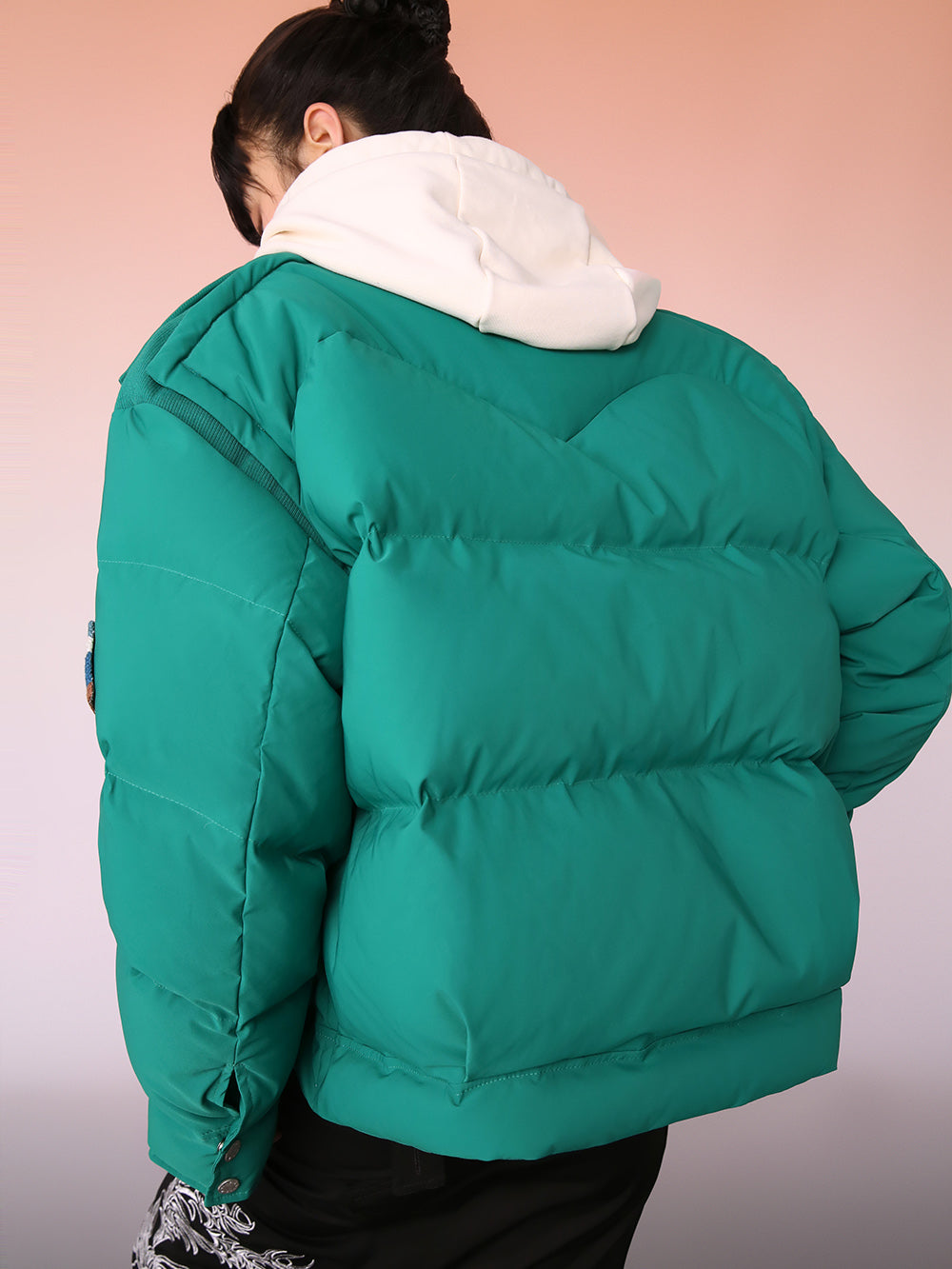 MUKZIN Dark Green Lively and Cute Down Jacket