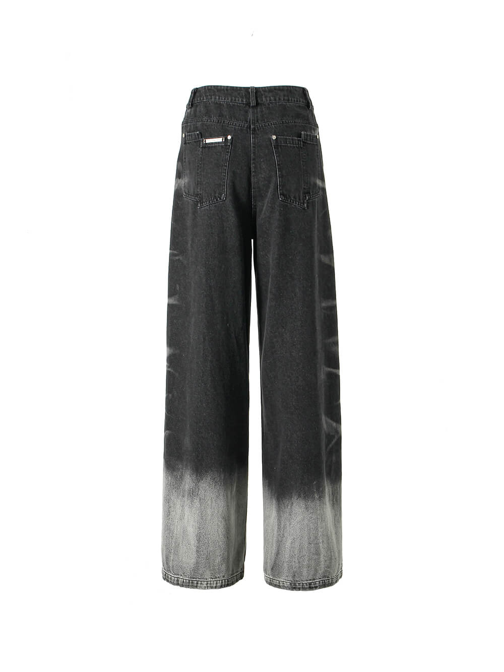 MUKTANK x WESAME Black Loose Straight Wide Leg Jeans Pants