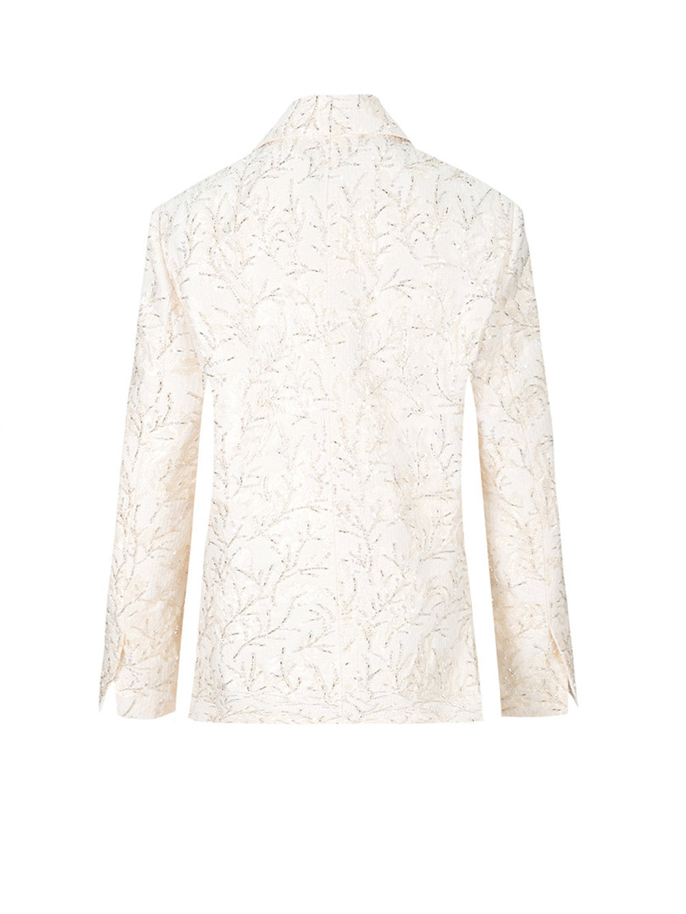 MUKZIN White Retro Embroidery Blazer