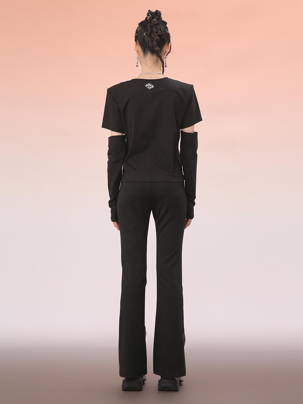 MUKZIN Black Design Fashion Print T-shirts