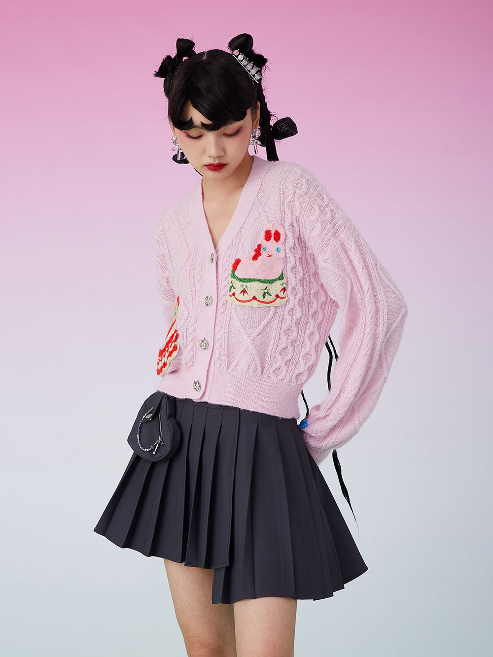 MUKZIN Spring Commute Pink Cardigan