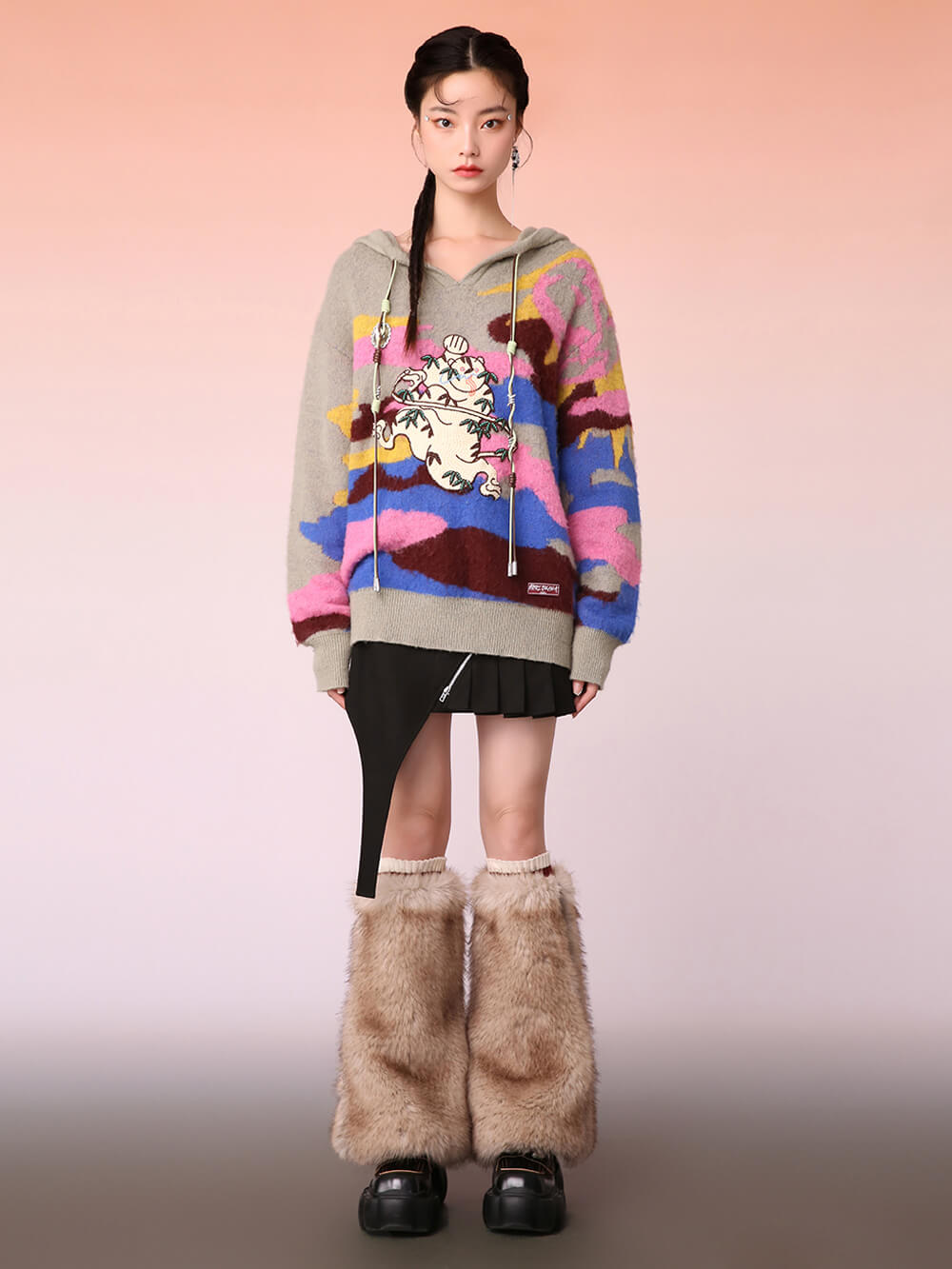 MUKZIN Trendy Color Casual Hooded Sweater