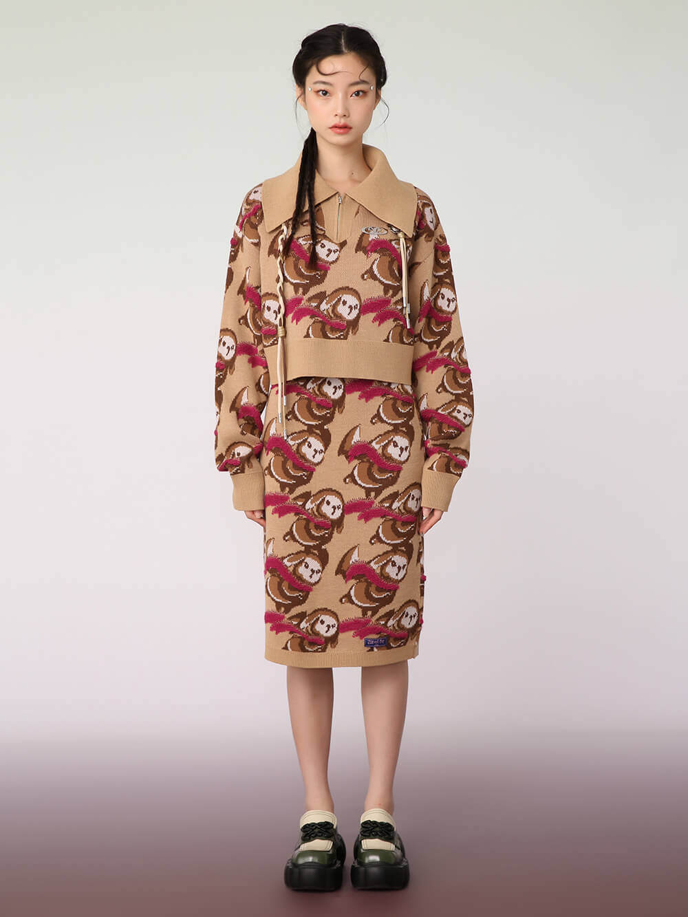 MUKZIN H-Shape With Cute Printing Skirt