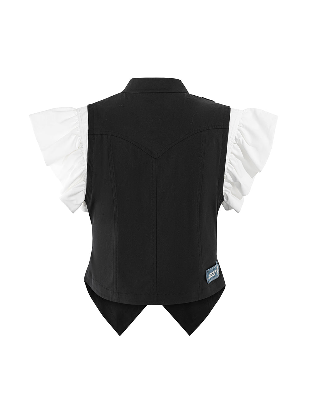 MUKZIN Colorblock Slim Fit Elegant Color Matching Blouse