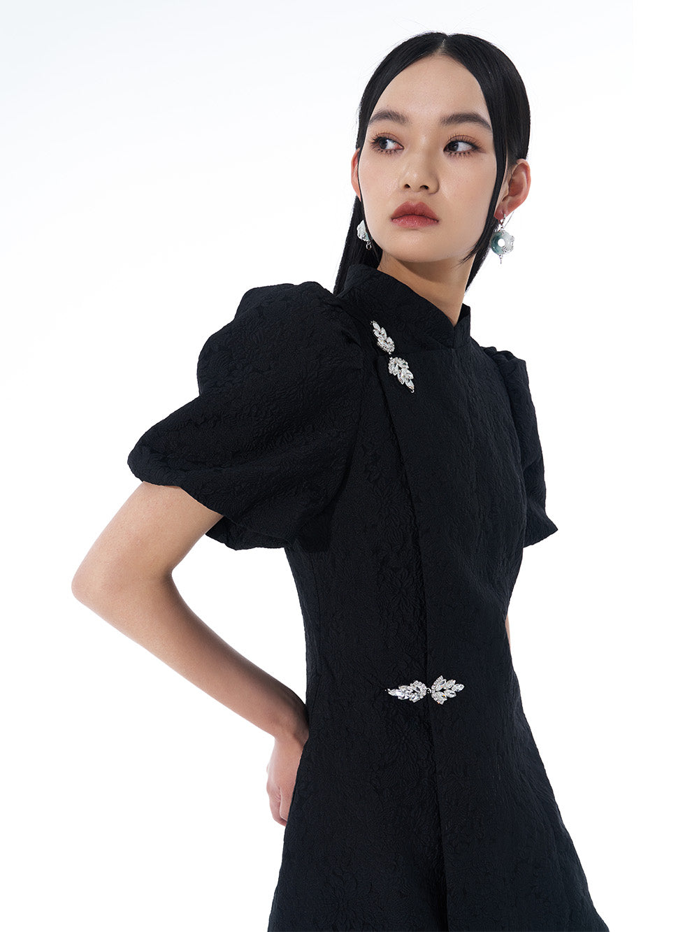 MUKTANK Black Princess Sleeve Modified Dress