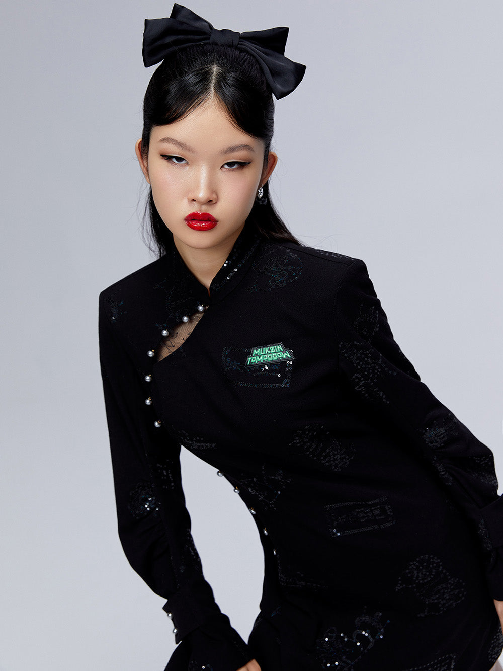MUKZIN Black Cheongsam Qi Pao