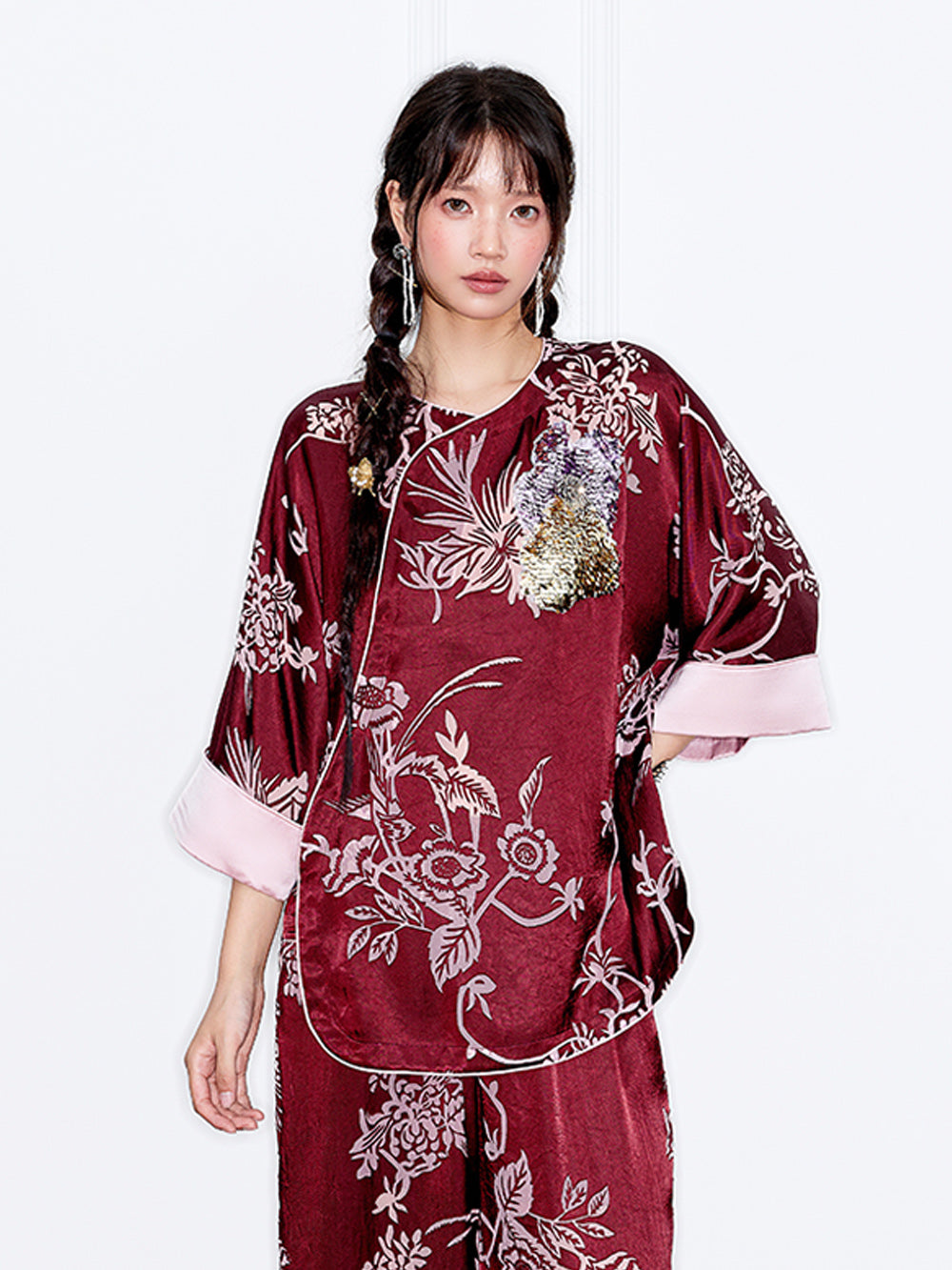 MUKZIN“Capsule Collection”New Chinese Style Chest Sequin Top