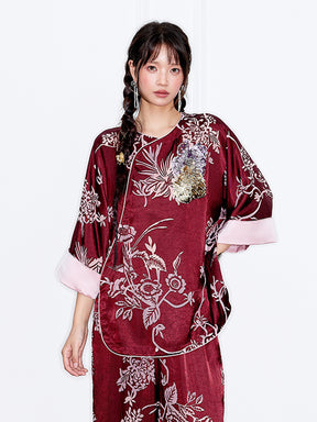 MUKZIN“Capsule Collection”New Chinese Style Chest Sequin Top