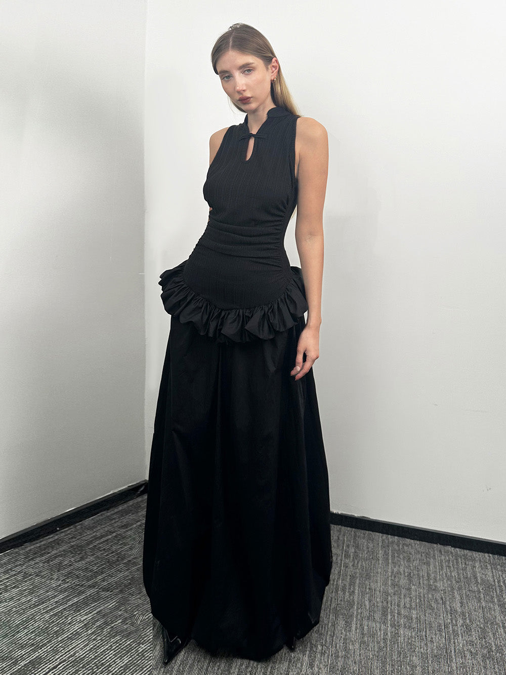 MUKTANK×Jqwention Neo-Chinese style puffy dress