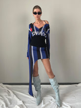 MUKTANK×Jqwention American-style waist-cinched off-the-shoulder long-sleeve top