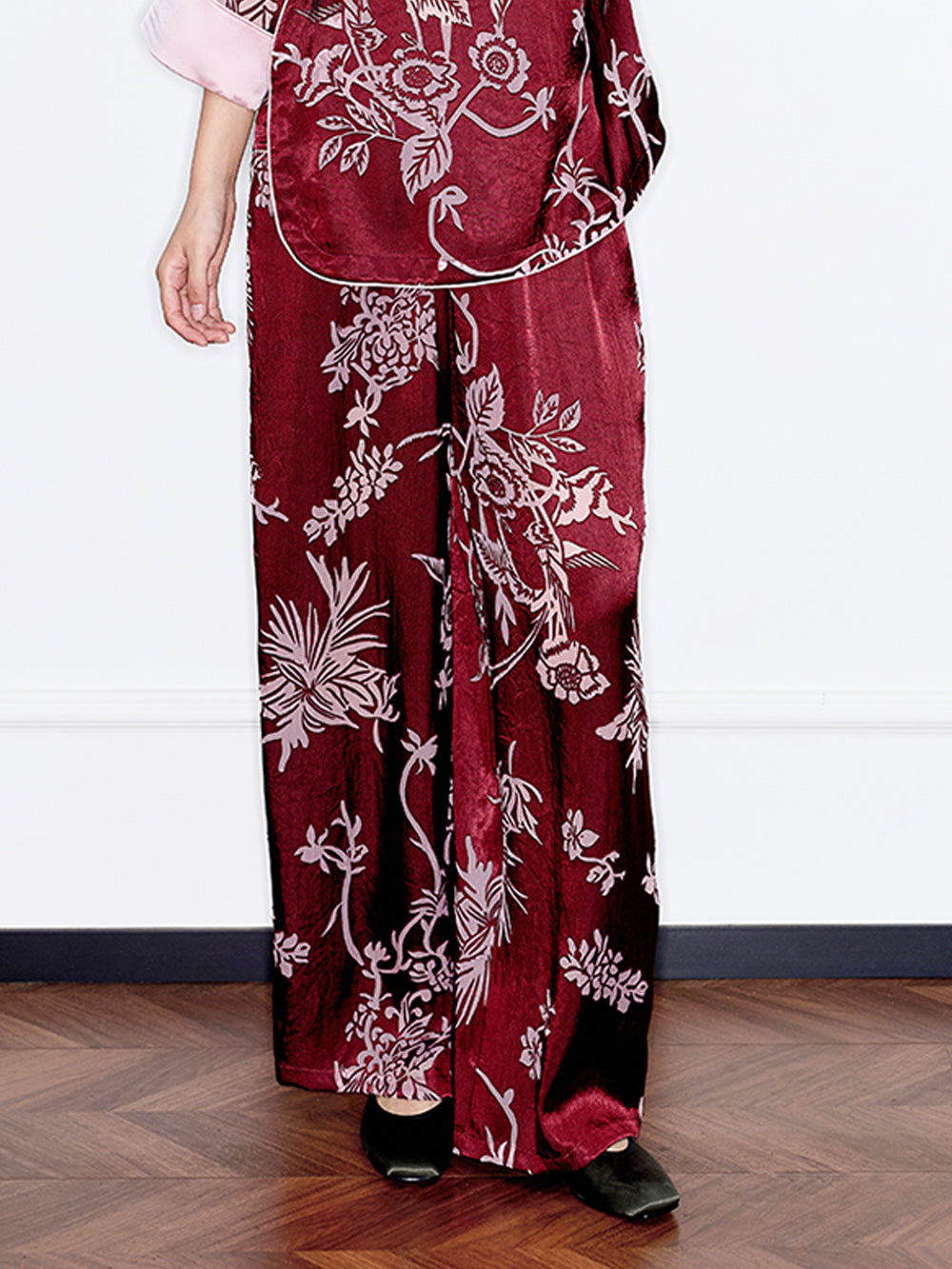MUKZIN“Capsule Collection”New Chinese Style Printed Wide-Leg Pants