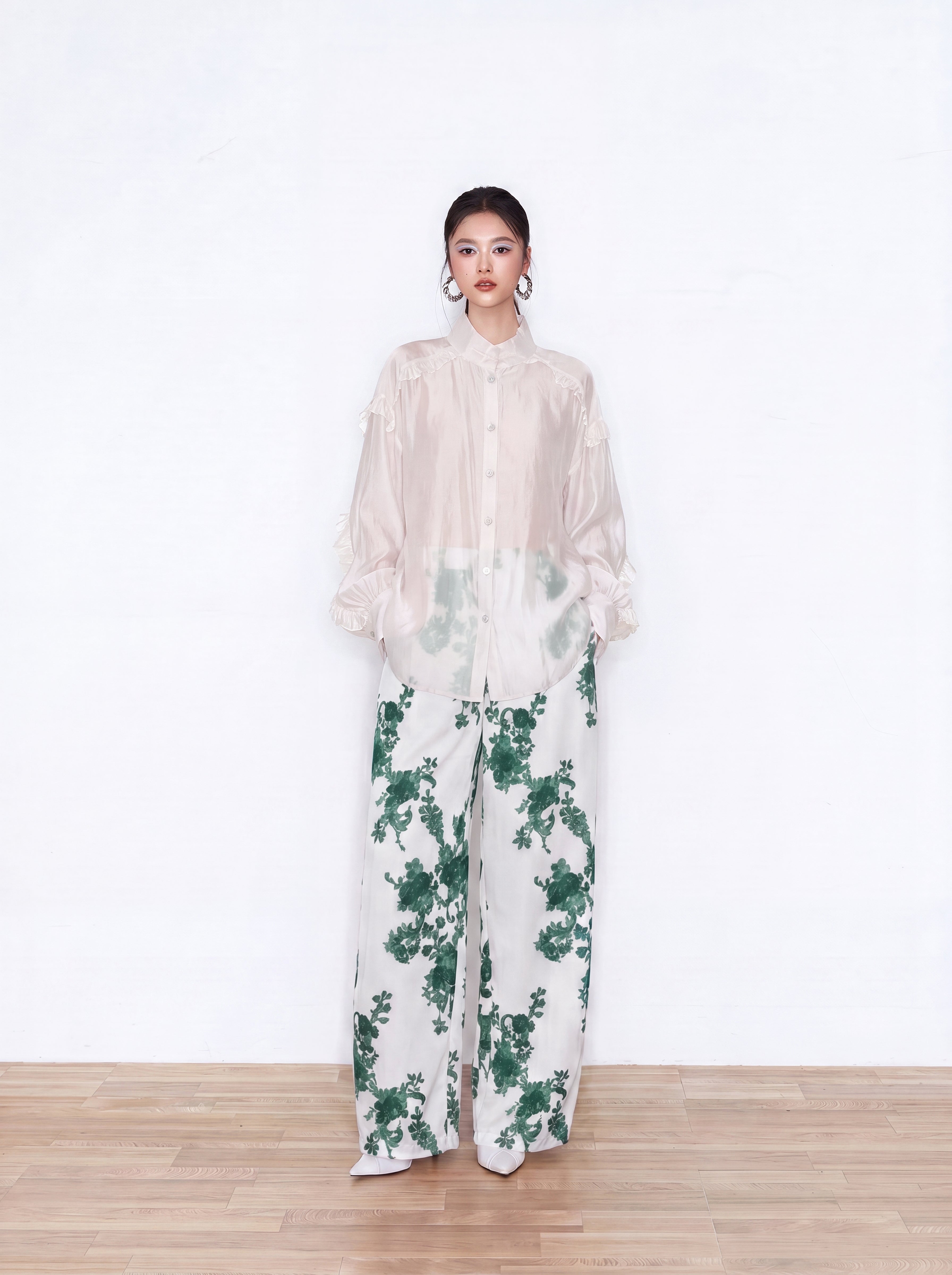 MUKZIN×Flourishing Blooms New Chinese-style trousers