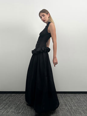 MUKTANK×Jqwention Neo-Chinese style puffy dress