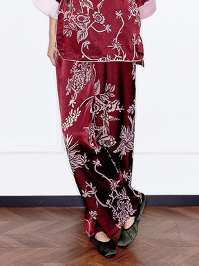 MUKZIN“Capsule Collection”New Chinese Style Printed Wide-Leg Pants