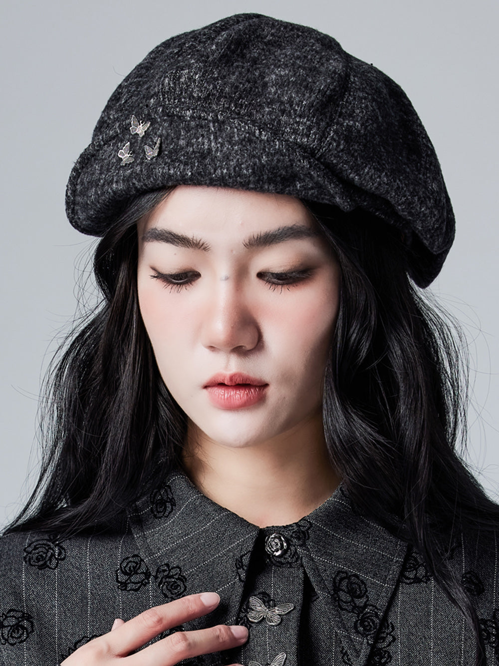 MUKTANK × CUUDICLAB Butterfly Newsboy Cap